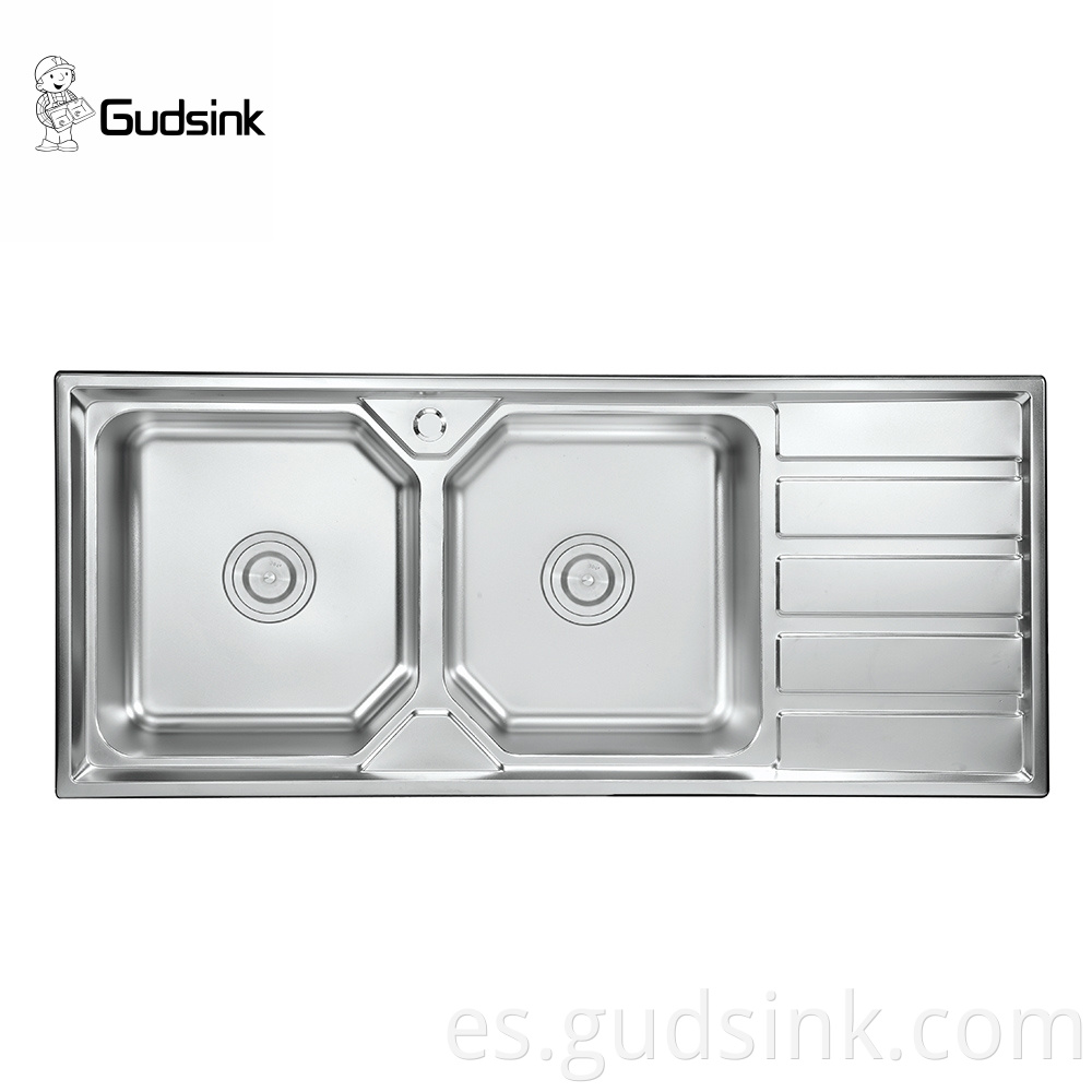 stainless steel sink with faucet